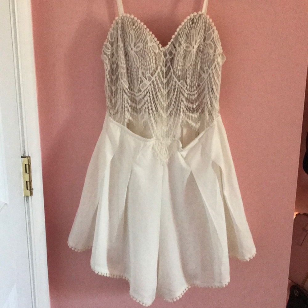 Morning Mist white romper